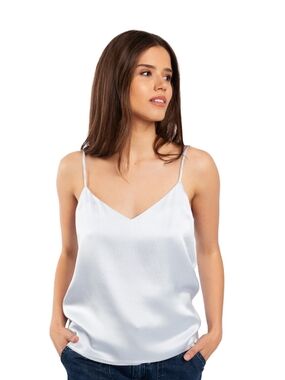 The Rosette Pale blue SILK Cami